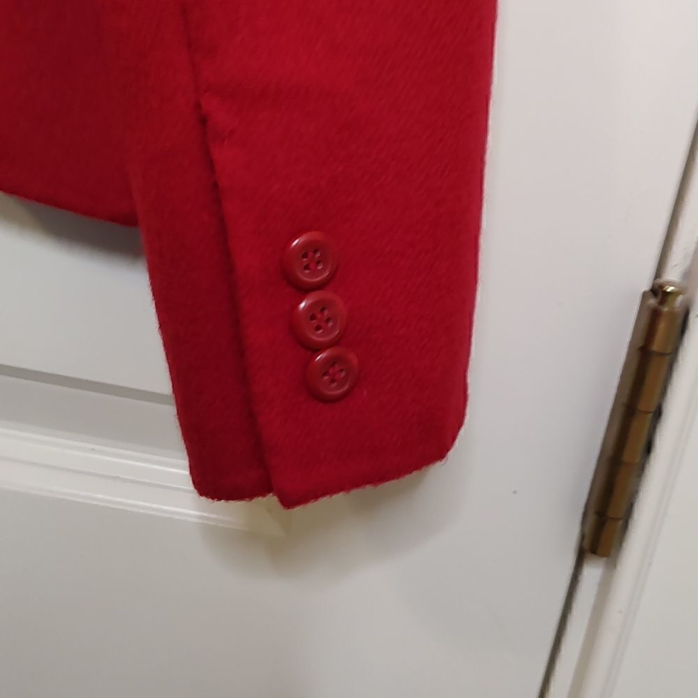Pendleton Red Merino 3 Button Wool Blazer Jacket Size L - Picture 10 of 12